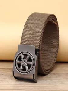 ZORO Men Brown Textured Canvas Belt