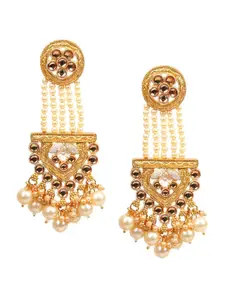 CARDINAL Gold-Toned Contemporary Drop Earrings