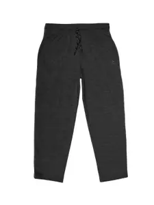 V-Mart Boys Charcoal Grey Solid Cotton Single Jersey Track Pant