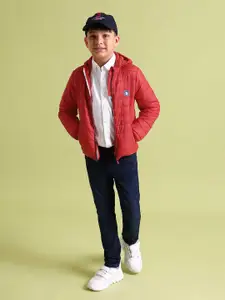 U.S. Polo Assn. Kids Boys Red Solid Puffer Jacket
