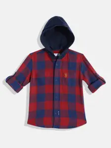 U.S. Polo Assn. Kids Boys Checked Pure Cotton Casual Shirt