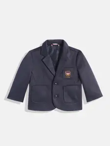 U.S. Polo Assn. Kids Boys Solid Regular Fit Single-Breasted Casual Blazer