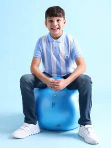 U.S. Polo Assn. Kids Boys Blue Slim Fit Light Fade Stretchable Jeans