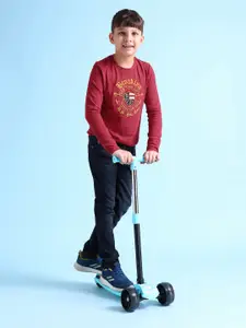 U.S. Polo Assn. Kids Boys Slim Fit Mid-Rise Light Fade Stretchable Jeans