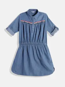 U.S. Polo Assn. Kids Girls Pure Cotton Fit & Flare Dress