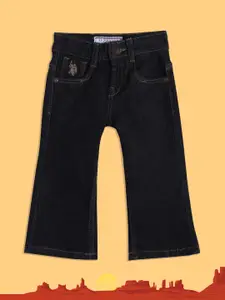 U.S. Polo Assn. Kids Boys Blue Bootcut Light Fade Stretchable Jeans