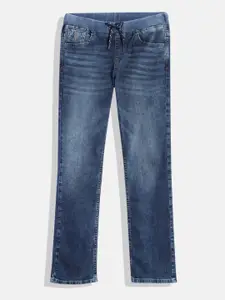 U.S. Polo Assn. Kids Boys Slim Fit Light Fade Stretchable Drawstring Jeans