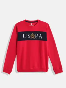 U.S. Polo Assn. Kids U S Polo Assn Kids Boys Red Printed Sweatshirt
