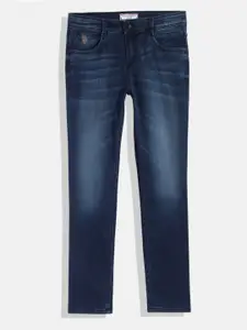 U.S. Polo Assn. Kids Boys Blue Slim Fit Clean Look Stretchable Jeans