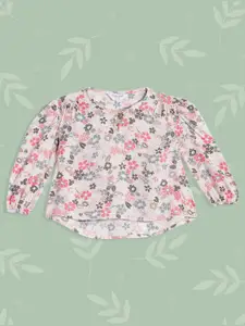 U.S. Polo Assn. Kids Pink Printed Top