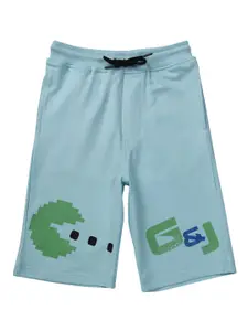 Gini and Jony Boys Blue Printed Outdoor Shorts