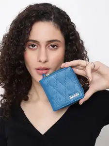 KLEIO Women Quilted Zip Around Wallet