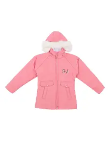 Gini and Jony Girls Pink Puffer Winter Winter Jacket