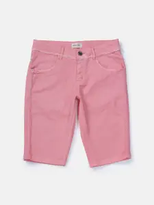 Gini and Jony Girls Pink Solid Shorts