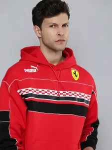 PUMA Motorsport Men Brand Logo Printed Hooded Ferrari Race SDS Regular Fit Sweatshirt