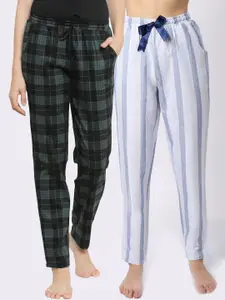 Claura Women Pack of 2  Pure Cotton Lounge Pants