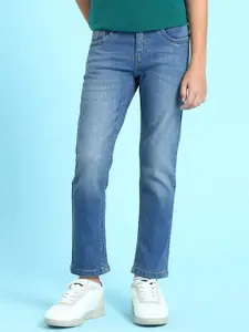 U.S. Polo Assn. U S Polo Assn Boys Blue Slim Fit Low Distress Light Fade Jeans