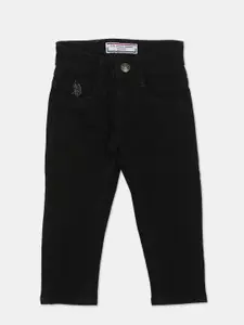 U.S. Polo Assn. U S Polo Assn Boys Black Slim Fit Low Distress Jeans