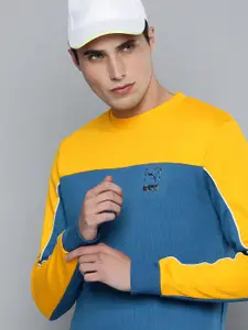 one8 x PUMA Men Colourblocked Slim Fit Crew Sweatshirt