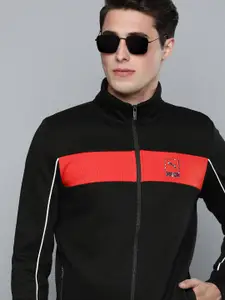 one8 x PUMA Men Slim Fit Colourblocked Full-Zip Sporty Jacket