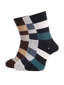 Dollar Socks Men Pack Of 3 Assorted Cotton Above Ankle-Length Socks