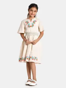 Bella Moda Off White Ethnic Dress