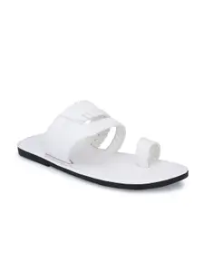 John Karsun Men White Comfort Synthetic leather Sandals