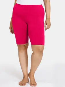 Zivame Women Fuchsia pink Solid Lounge Shorts