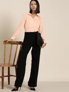 her by invictus Spread Collar Gather Detail Casual Shirt