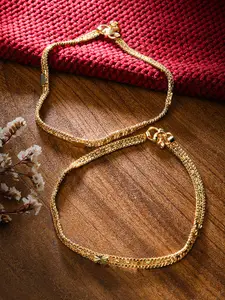 Fida Gold-Plated Anklets