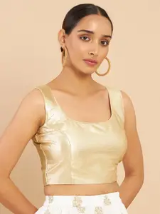 Soch Women Gold Sequinned Saree Blouse