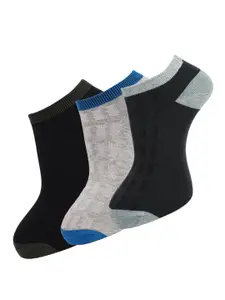 Dollar Socks Men Pack Of 3 Assorted Ankle-Length Pure Cotton Socks