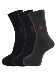 Dollar Socks Men Pack of 3 Assorted Cotton Calf Length Socks