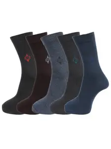 Dollar Socks Men Pack Of 5 Assorted Above Ankle-Length Combed Cotton Socks