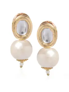Bamboo Tree Jewels Women Gold-Toned Classic Drop Earrings