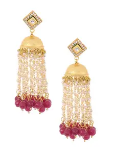 Bamboo Tree Jewels Gold-Plated Classic Jhumkas Earrings