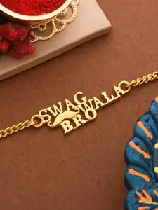 Dare by Voylla Swag Wala Bro Gold-Tone Bracelet Style Rakhi