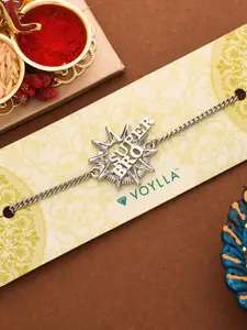Voylla Silver-Toned Bracelet Style Super Bro Rakhi