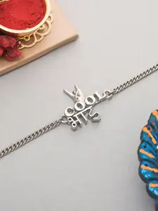 Dare by Voylla Men Cool Bhai Silver-Toned Bracelet Rakhi
