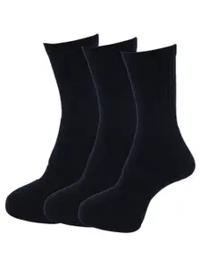 Dollar Socks Men Pack Of 3 Assorted Solid Cotton Calf Length Socks