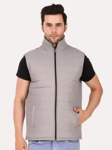 Leather Retail Men Grey Lightweight Outdoor Winter Bomber Jacket