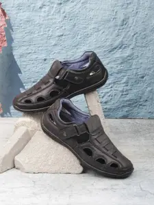 ID Black Huarache Sandals for Men
