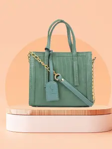 yelloe Structured Handbag Textured Bag
