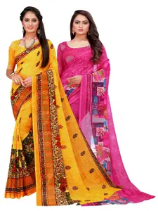 Florence Magenta & Red Pure Georgette Saree