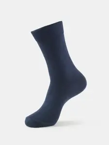 Jockey Men Navy Blue Solid Calf Length Socks