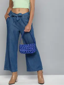 Levis Women Blue High-Rise Light Fade Elasticated Drawstring Jeans
