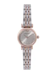 Emporio Armani Women Gold-Toned Dial & Rose Gold Toned Bracelet Style Straps Watch AR1841