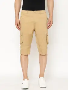 SAPPER Men Mustard Slim Fit Cargo Shorts