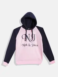 Nick and Jones Nick and Jones Girls Printed Fleece Hooded Sweatshirt