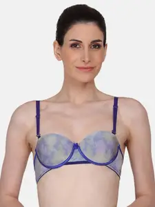 Amour Secret Blue & Green Underwired Lightly Padded All Day Comfort Bra